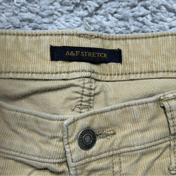 Abercrombie and Fitch Shorts Mens 33 Cut Offs Corduroy Raw Hem Frayed Stretch - Picture 2 of 5